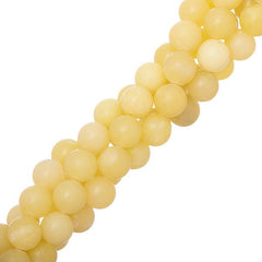 8-8.5mm Jade Lemon (Natural) Beads 15-16" Strand