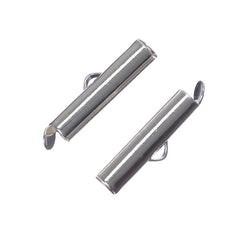 20mm Silver End Tubes 10/pk