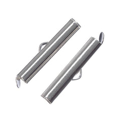 25mm Silver End Tubes 10/pk