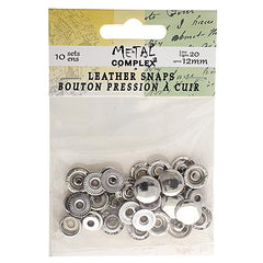 12mm Silver Snaps (Line 20) 10 Sets/pk