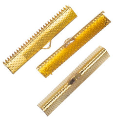 35mm Gold Ribbon Ends 10/pk