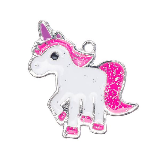 1" Unicorn Enamel Metal Charm 1/pk