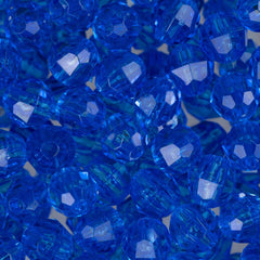 6mm Plastic Facetted Beads 1080/pk - Dark Sapphire