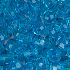 6mm Plastic Facetted Beads 1080/pk - Turquoise