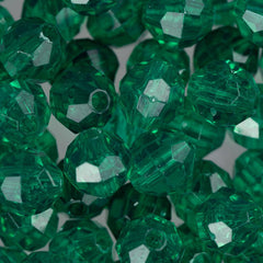 Faceted Beads 8mm Plastic 900/pk - Emerald