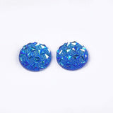 Resin Cabochons, Round Cluster 12mm Blue 10/pk