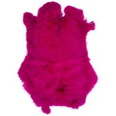 Rabbit Fur Pelt Dyed Fuchsia