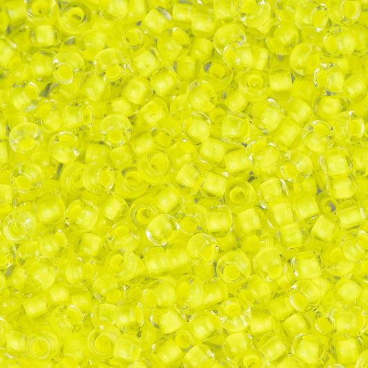 11/0 Czech Seed Beads #01500B C/L Neon Yellow 250g