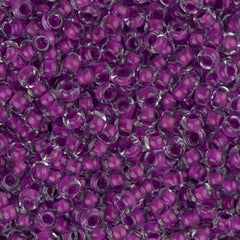 11/0 Czech Seed Beads #01504B C/L Neon Purple 250g