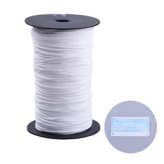 *2mm Round White Elastic - Price Per Yard