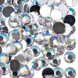 Flat Back Rhinestones Round 8mm Crystal AB 1000/pk
