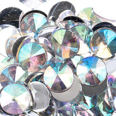 Flat Back Rhinestones Rivoli 14mm Crystal AB 200/pk