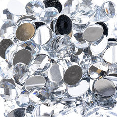 Flat Back Rhinestones Oval 8x10mm Crystal 200/pk