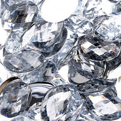 Flat Back Rhinestones Oval 13x18mm Crystal 200/pk