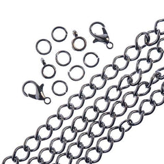 Chain & Findings Set Curb Chain 5mm Gunmetal 36"