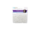 Round Plastic Pearls 6mm White 185/pk