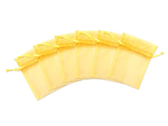 Organza Bags 3x4" Bright Gold 6/pk