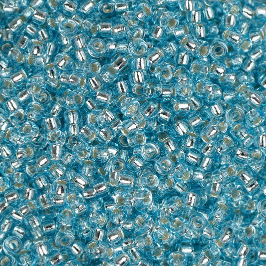 15/0 Miyuki Seed Beads #0018 Silver Lined Aqua 8.2g