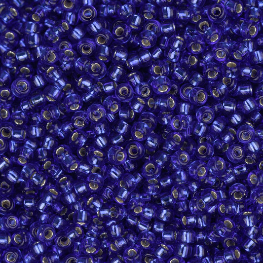15/0 Miyuki Seed Beads #0020 Silver Lined Cobalt 8.2g