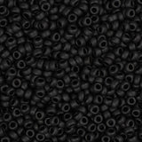 15/0 Miyuki Seed Beads #0401F Matte Black 8.2g