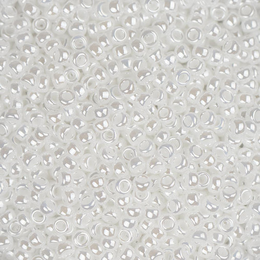 15/0 Miyuki Seed Beads #0420 Pearl White Ceylon 8.2g