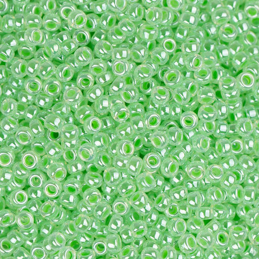 15/0 Miyuki Seed Beads #0520 Mint Green Ceylon 8.2g