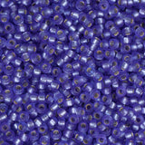 15/0 Miyuki Seed Beads #1647 Semi-Frosted Silver Lined Violet 8.2g