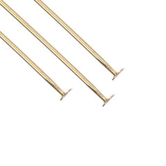 18kt Gold Plated Head Pins 40x0.7mm 21ga 47/pk