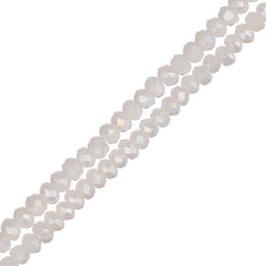 Crystal Lane Rondelle 1.5x2.5mm Opaque Cream AB 246/Strand