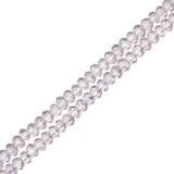 Crystal Lane Rondelle 1.5x2.5mm Transparent Pink AB 2x7" Strands
