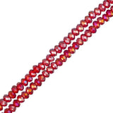 Crystal Lane Rondelle 1.5x2.5mm Transparent Red AB 2x7" Strands