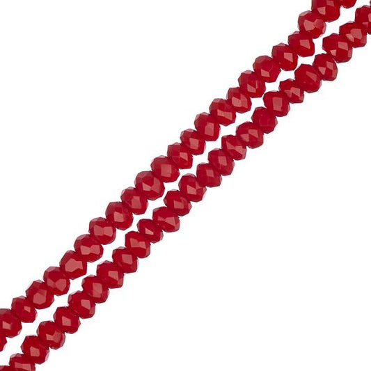 Crystal Lane Rondelle 1.5x2.5mm Opaque Red 246/Strand