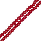 Crystal Lane Rondelle 1.5x2.5mm Opaque Red 2x7" Strands