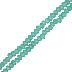 Crystal Lane Rondelle 1.5x2.5mm Opaque Turquoise Green 246/Strand