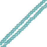 Crystal Lane Rondelle 1.5x2.5mm Opaque Turquoise Blue 2x7" Strands