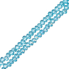 Crystal Lane Rondelle 1.5x2.5mm Transparent Blue AB 246/Strand