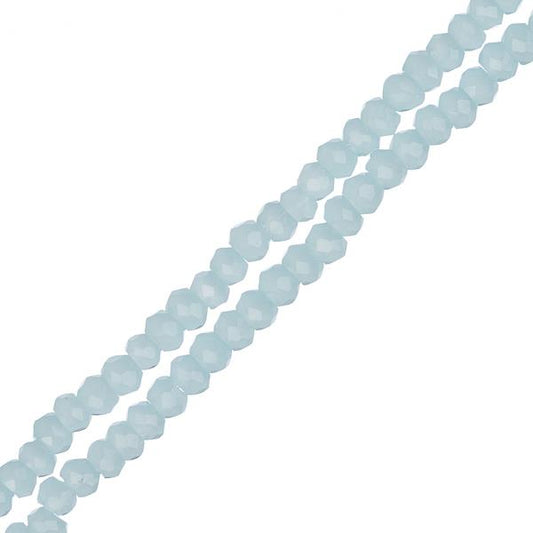 Crystal Lane Rondelle 1.5x2.5mm Opaque Light Blue 2x7" Strands