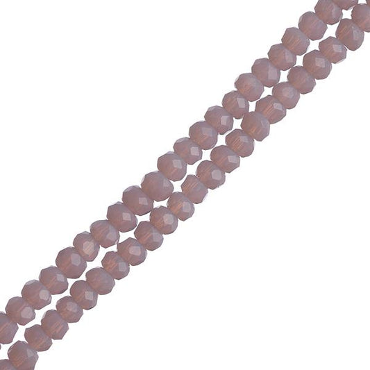 Crystal Lane Rondelle 1.5x2.5mm Opaque Light Purple 2x7" Strands