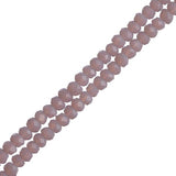 Crystal Lane Rondelle 1.5x2.5mm Opaque Light Purple 2x7" Strands