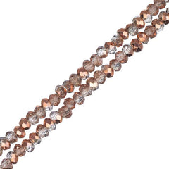 Crystal Lane Rondelle 1.5x2.5mm Tr Half Copper Iris 246/Strand