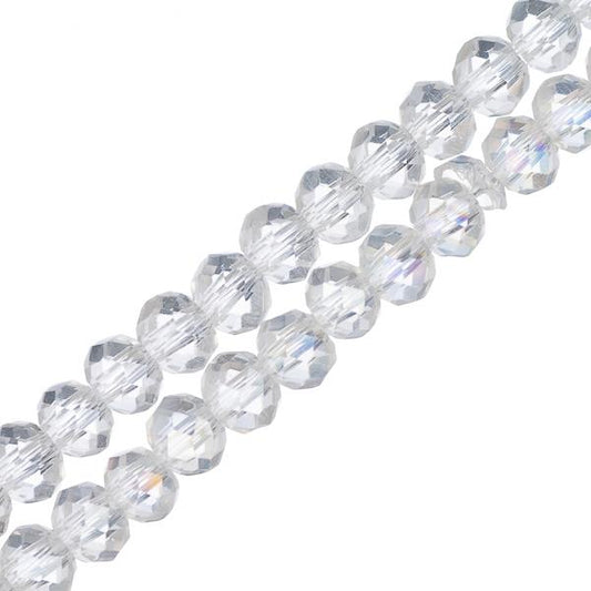 Crystal Lane Rondelle 3x4mm Transparent Crystal AB 110/Strand