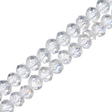 Crystal Lane Rondelle 3x4mm Transparent Crystal AB 2x7" Strand