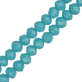 Crystal Lane Rondelle 3x4mm Opaque Turquoise Blue 2x7" Strand