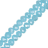 Crystal Lane Rondelle 3x4mm Opaque Blue AB 2x7" Strand