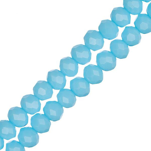 Crystal Lane Rondelle 3x4mm Opaque Blue 2x7" Strand