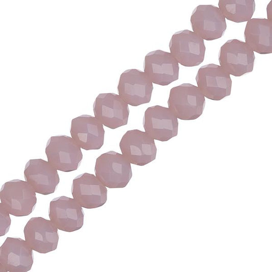 Crystal Lane Rondelle 3x4mm Opaque Light Purple 2x7" Strand