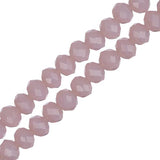 Crystal Lane Rondelle 3x4mm Opaque Light Purple 2x7" Strand