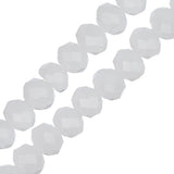 Crystal Lane Rondelle 4x6mm Opaque White Matt 2x7" Strand