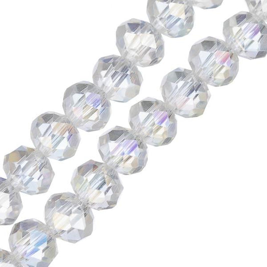 Crystal Lane Rondelle 4x6mm Transparent Crystal AB 2x7" Strand