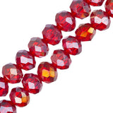 Crystal Lane Rondelle 4x6mm Transparent Red AB 2x7" Strand
